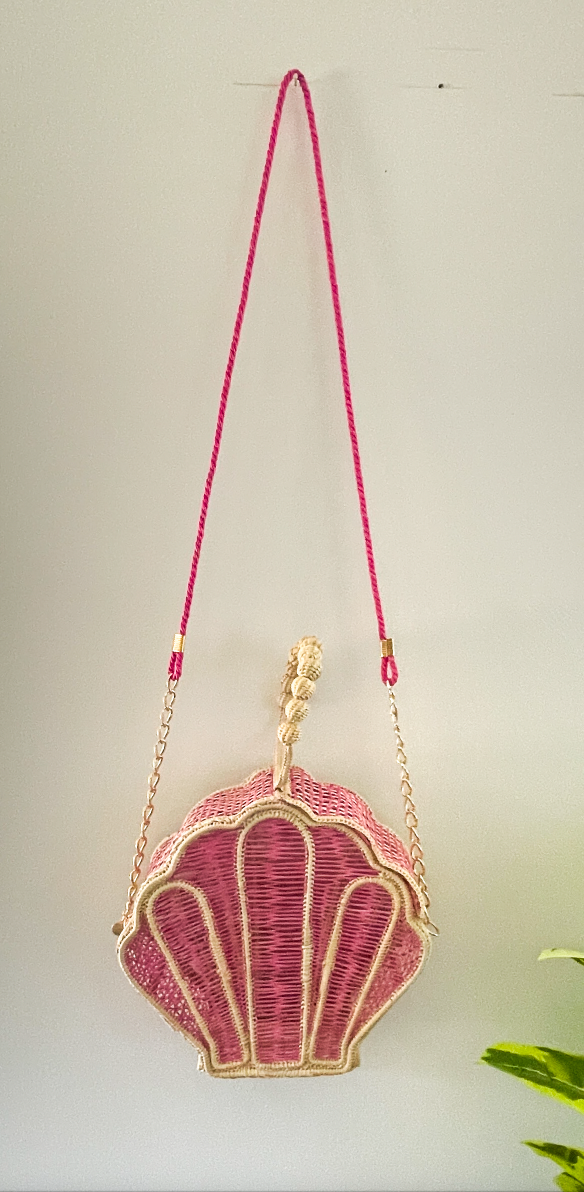 Pink Shell Crossbody Bag
