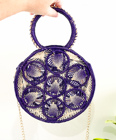 Iraca Palm Bag - Woven Circle Crossbody - Choose Color