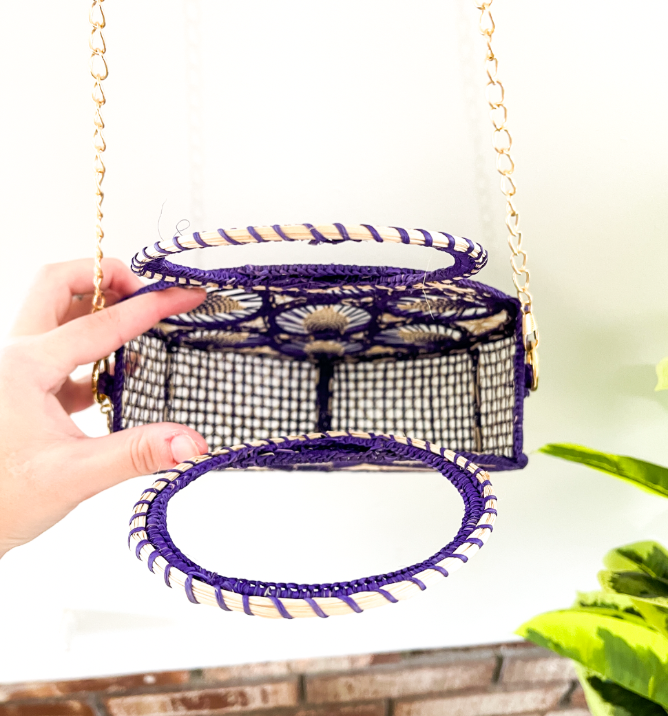 Iraca Palm Bag - Woven Circle Crossbody - Choose Color