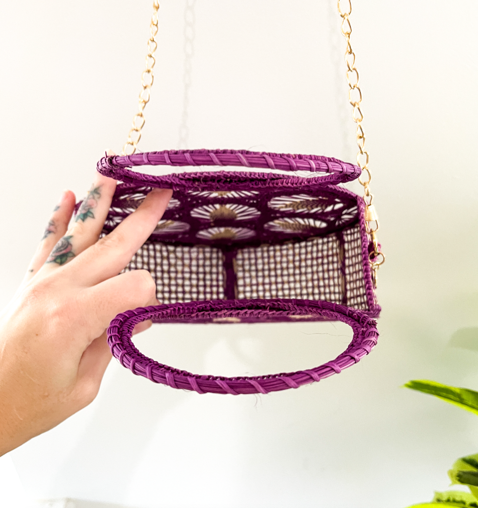 Iraca Palm Bag - Woven Circle Crossbody - Choose Color