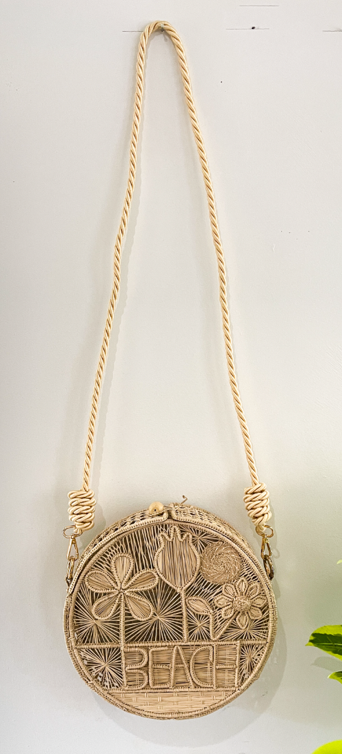 Iraca Palm Bag - "Beach" Crossbody with Rope Strap