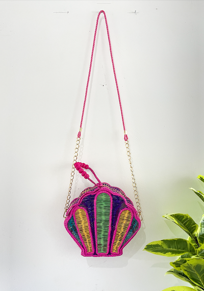 Iraca Palm Bag - Multicolored Shell Crossbody