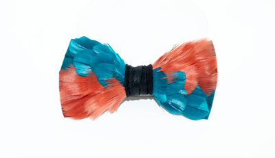 Feather Bow Tie 28 - Dyed Turkey and Goose