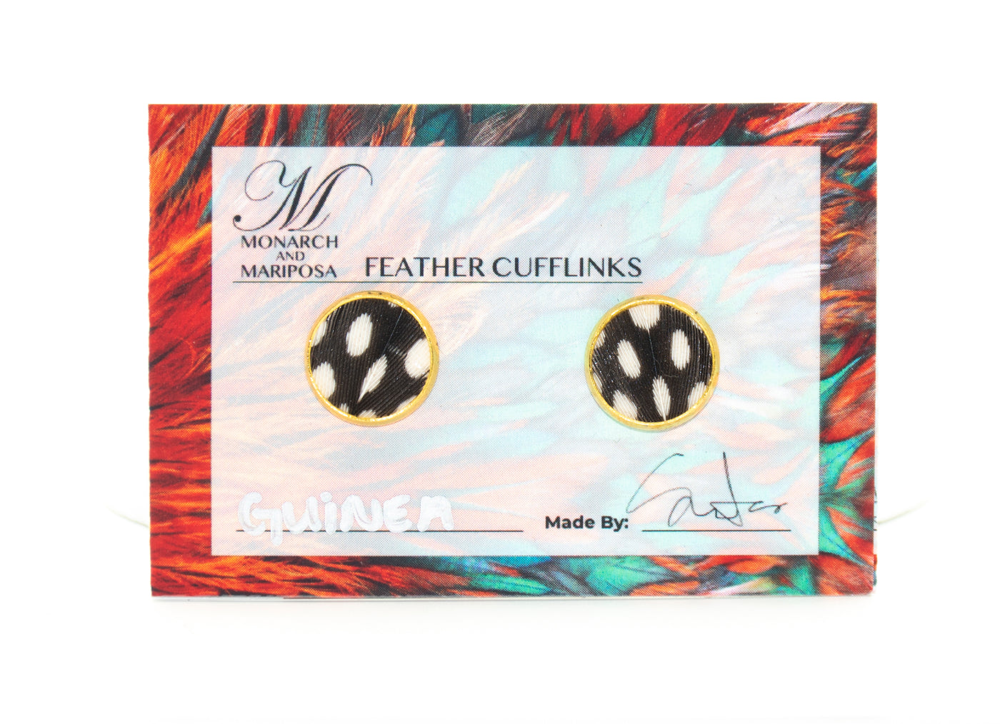 Gold Feather Cufflinks - Choose Style