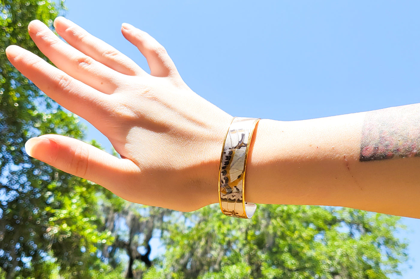 Butterfly Cuff Bracelet - Lilac