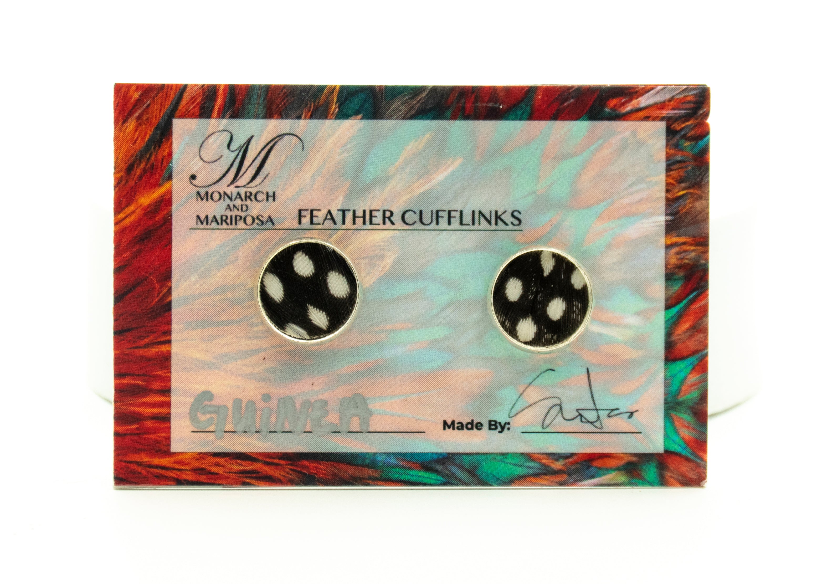 Feather Cufflinks - Silver - Choose Style – monarchandmariposa
