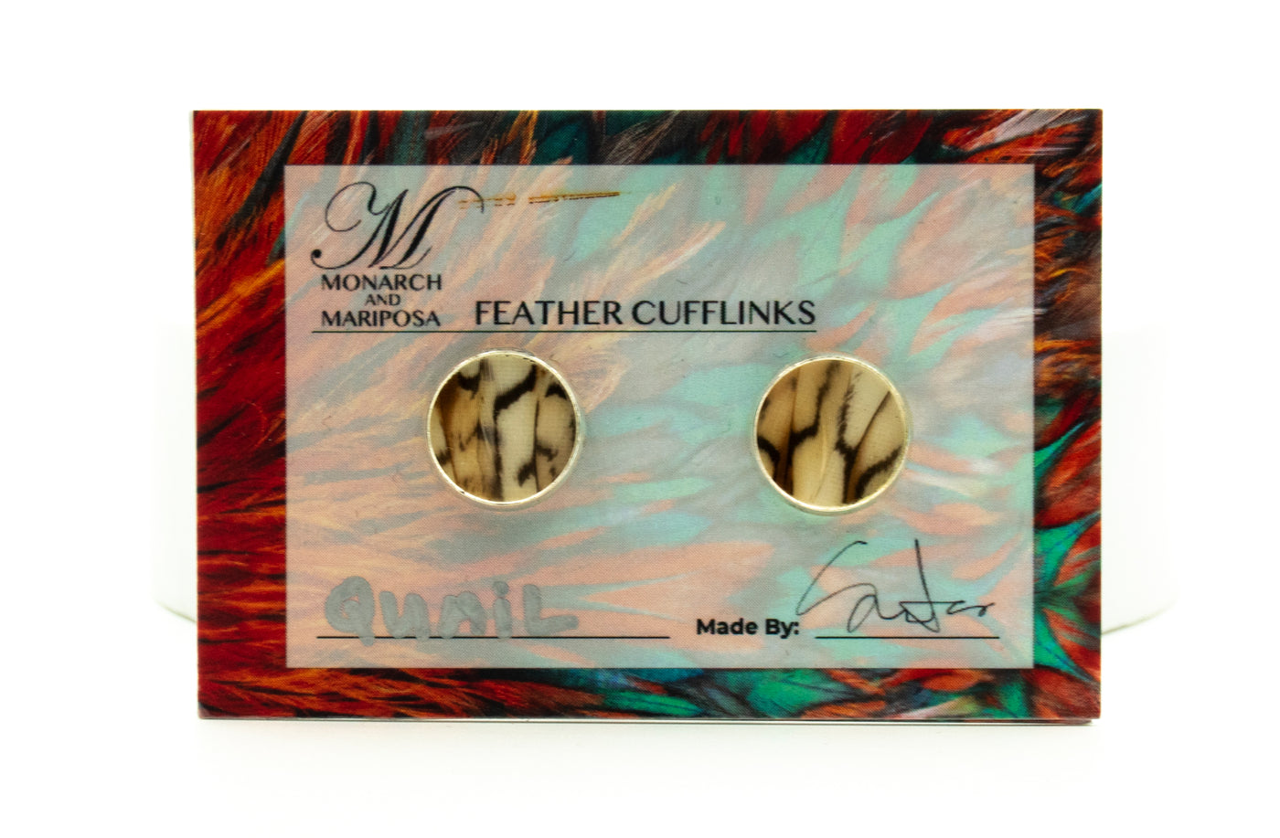 Silver Feather Cufflinks - Choose Style